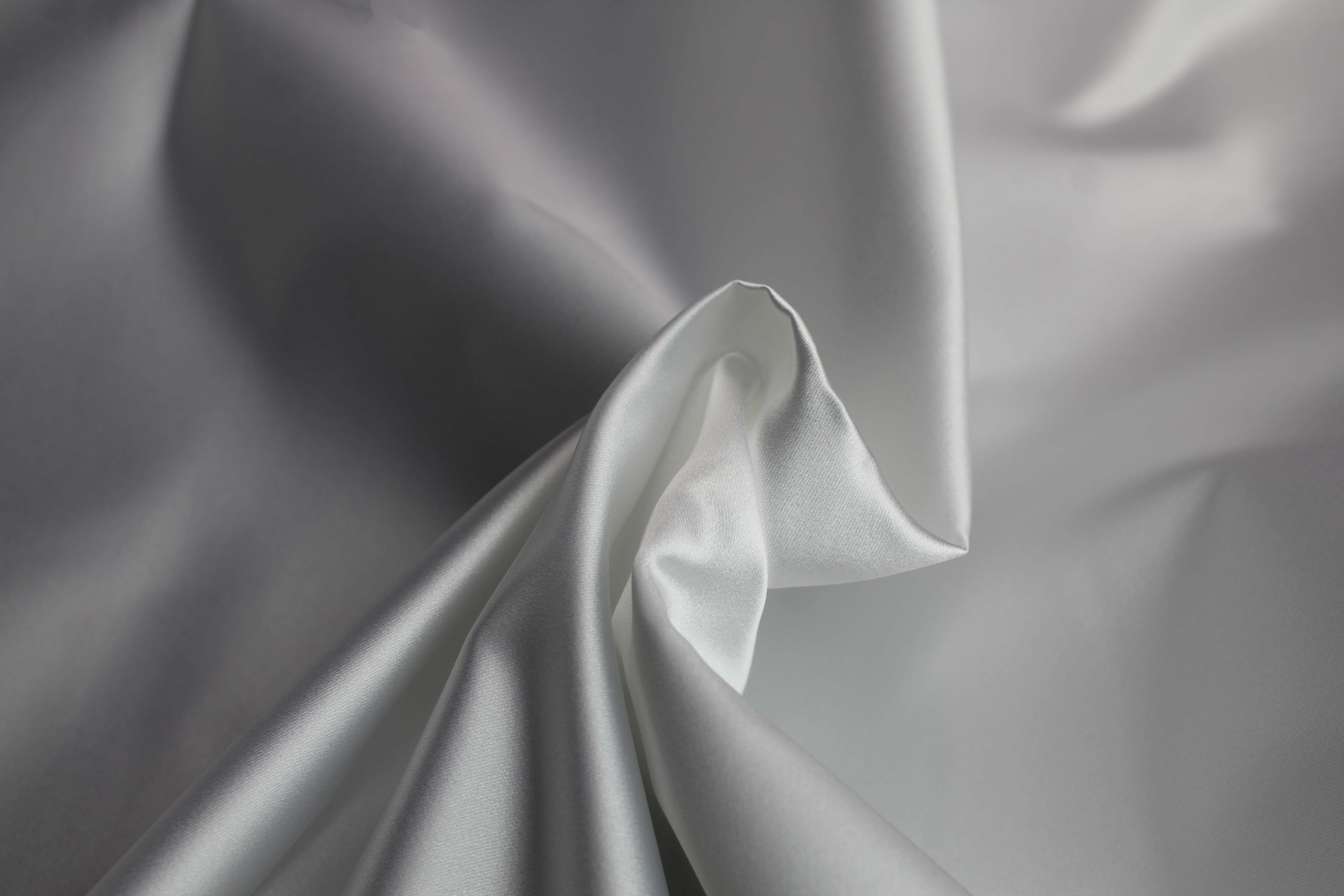 SILK POLY DUCHESS SATIN - WHITE